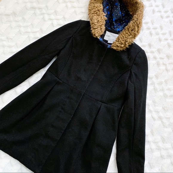 pea coat with fur hood